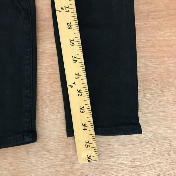 Frame Denim Le Skinny De Jeanne Jeans Women size 25 Black Distressed Mid Rise - Picture 7 of 11